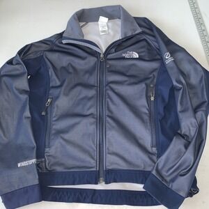 North Face Womens Navy Blue Med Flight Series Windstopper Jacket Full Zip Hiking